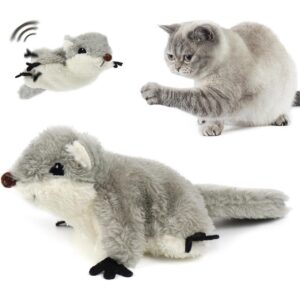 Rechargeable Flapping Squirrel Catnip Cat Toy