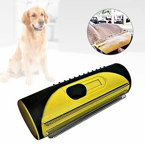Pet Dog Cat Hair Fur Deshedding Shedding Trimmer Grooming Roll Comb Brush