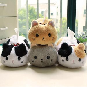 Cat Lovers – Plush Cat Tissue Box Cover