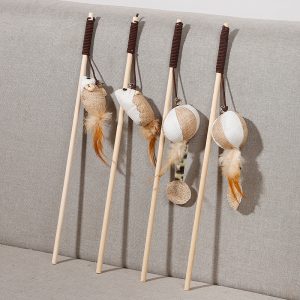 Wooden Pole Funny Stick Cat Toy