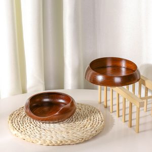 Easy To Clean Cute Sour Jujube Wooden Cat Bowl