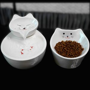 Ceramic Pet Cat Water Dispenser Automatic Circulation