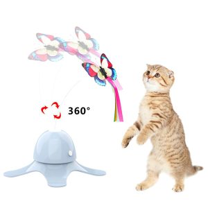 Teaser Wand Electric Butterfly Funny Cat Toy Stick