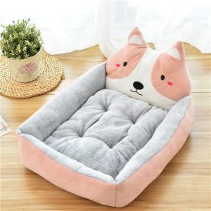 Large Pet Cat Bed 7Colors Warm Cozy House Soft Fleece Nest Baskets