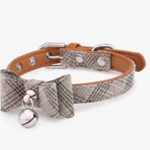 Diagonal Striped Cat Bell Collar