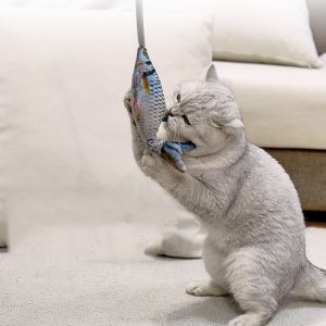 Funny Cat Artifact Simulation Fish Toy Interactive Plush Trick