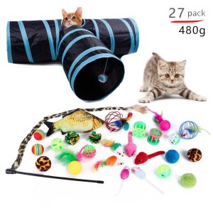 Teaser Wand Cat Toy Set 21 Pieces Of Channel Funny Stick