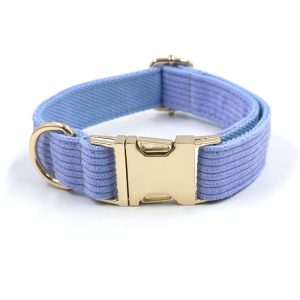 Cat Solid Color Corduroy Bow Collar Leash