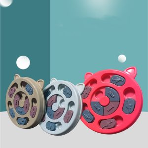 Cat Relief Feeding Plate Slow Food Bowl Interactive Toy