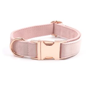 Cat Harness Velvet Rose Gold Collar Leash