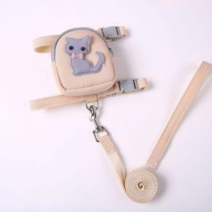 Pet Backpack Teddy Bear Traction Rope Cat Chest Strap