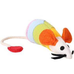 Rainbow Mouse Tease Cat Plush Bite Resistant Toy