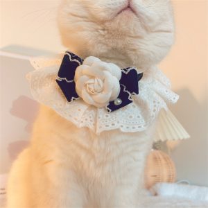 Cat Lace Neck Collar Bow