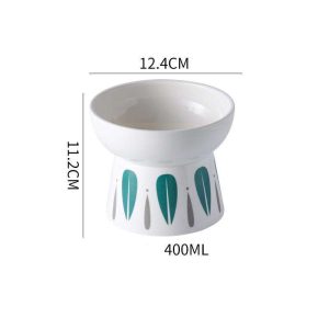 Ceramic Non Slip Elevated Pet Cat Food Bowl