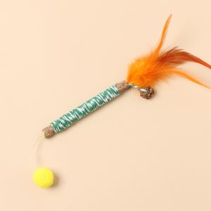Molar Polygonum Multiflorum Feather Cat Teaser With Bell