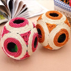 Rolling Toy Cat Kitty Sisal Ball