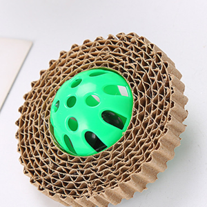 Corrugated Paper Cat Toy Plastic Ball