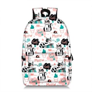 Carrier All-print Cute Cat Backpack