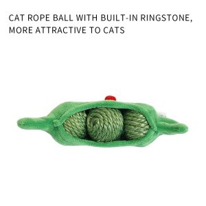3PCS Cat Toy Balls, Sisal Rope Scratching Chew