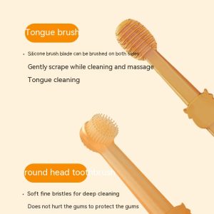 Cat Silicone Toothbrush Set Pet Brushing Cat Teeth Cleaning Supplies