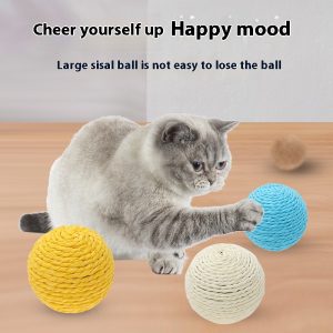 String Sisal Ball Self-Hi Relieving Stuffy Funny Cat Toy