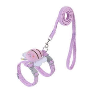 Cat Harness Leash Set With Cute Bee Plaid Cats Escape Proof – Adjustable Kitten Harness For Large Small Cats, Lightweight Soft Petsafe Harness Yellow Plaid Bee