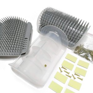 Cat Self Groomer Arch Self Cleaning Slicker Brush Upgraded Cat Brushes Wall Corner For Shedding Grooming, Softer Massager Comb Interactive Toy For Short Long Haired Kitten