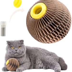 Catnip Ball Toy For Cats Catnip Refillable Scratcher Ball Kitty’s Faithful Playmate Reduce Obesity And Loneliness