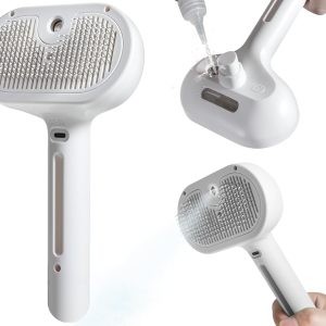 Spray Cat Brush For Shedding Water Brush For Cat Pet Hair Removal Comb With Water Tank And Release Button Steamy Cat Brush Pet Spray Hair Comb