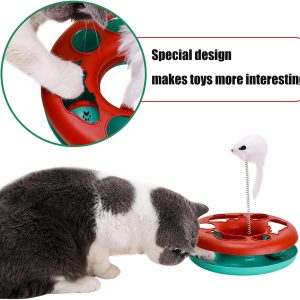 Cat Toys Cat Toys For Indoor Cats Interactive Kitten Toys Roller Tracks With Catnip Spring Pet Toy With Exercise Balls Teaser Mouse