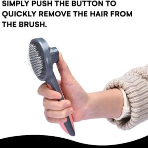 Self Cleaning Slicker Brush For Cat With Long Or Short Hair Grooming Pet Brushes For Shedding Removes Loose Or Tangled Hair From Cat Rabbits Pet Massage Accessories