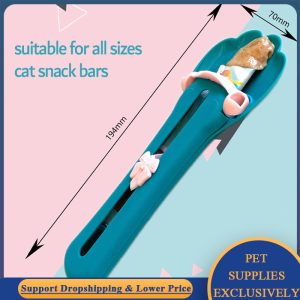 Pet Feed Spoon Snack Extrusion Food Scoop Cat Treat Bars Squeezer Feeder Kitten Liquid Food Cereal Dispenser Dropshipping