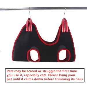 Pet Cat Grooming Hammock Nail Cutting Anti Scratch Bite Fixed Bag Bath Trimming Restraint Bag Beauty Hammock Hanging Pet Set