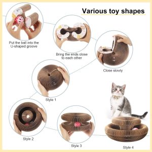 Cat Accordion Cat Toy Kitty Kurlz Cat Toy Ball Scratch Pad Magic Organ Cat Scratching Board Cat Scratcher