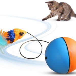 Interactive Cat Ball Toy Automatic Moving Cat Balls Motion Activate Electric Cat Toy Cat Enrichment Toys For Bored Indoor Cat Smart Self Rolling Cat Ball Toys