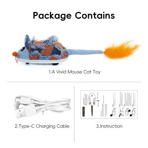Motion Activated Cat Toy, Rechargeable Moving Mouse