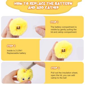 Interactive Ball Smart Cat Toys, Plush Electric Catnip Training Toy, Kitten Touch Sounding Pet Product, Squeak Toy
