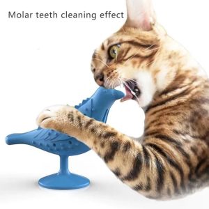 Funny Treat Leaking Cat Toy Interactive Bird Shape Cat Toy For Cats Kitten Bite Grinding Teeth Pet Products Accessories