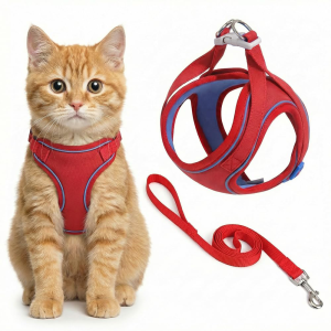 Cat Harness And Leash, Escape-Proof Cat Harness Set, Adjustable Step-in Pet Harness For Walking For Small Medium -Cats