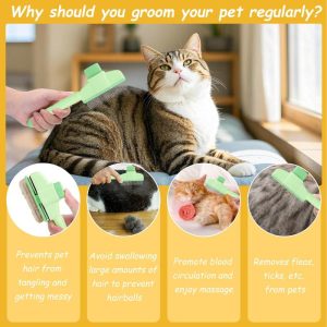 Cat Comb, Knot Remover, Hair Removal Tool, Pet Self-cleaning Comb, For Long Hair, Massage, Knot Removal, Hair Removal Exclusively