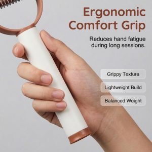 Double Sided Dematting Comb For Cats &, Undercoat Rake, Safe Deshedding Grooming Tool, Gentle Matt Remover Detangler For Long Thick Haired Pets, Ergonomic Pet Grooming Brush