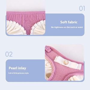 Cat Harness Cream Lace Bow Leash