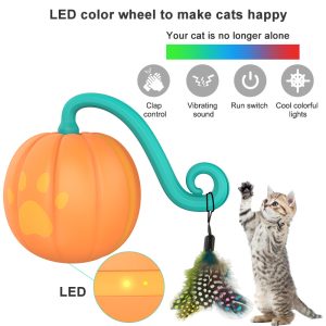 Rolling Toy Electric Cat Pets Toy Smart Funny Luminous Ball