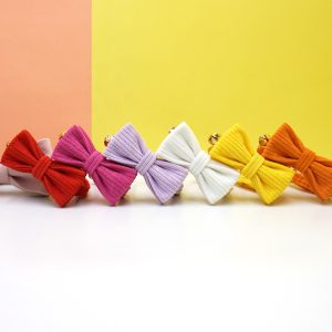 Handsome Cat Bow Corduroy Cat Collar