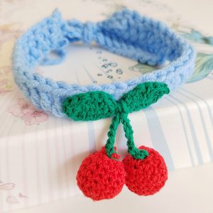 Cat Collar Knitted Handmade Wool Silent