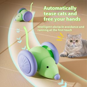 Pet Toys Interactive Cat Toy Electric Mouse Car – Automatic Teaser With Intelligent Obstacle Avoidance Pet Products