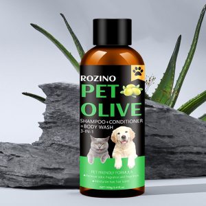 Pet Cat Olive Deodorant Mite Removal Lasting Fragrance Three-in-one Shampoo