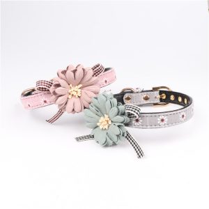 Pet Cat collar cute flowers