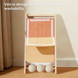 Large Vertical Sisal Cat Scratcher with Hanging Balls
