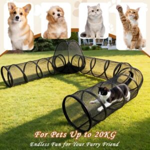 Portable Outdoor Cat Enclosure Playpen with Tunnel